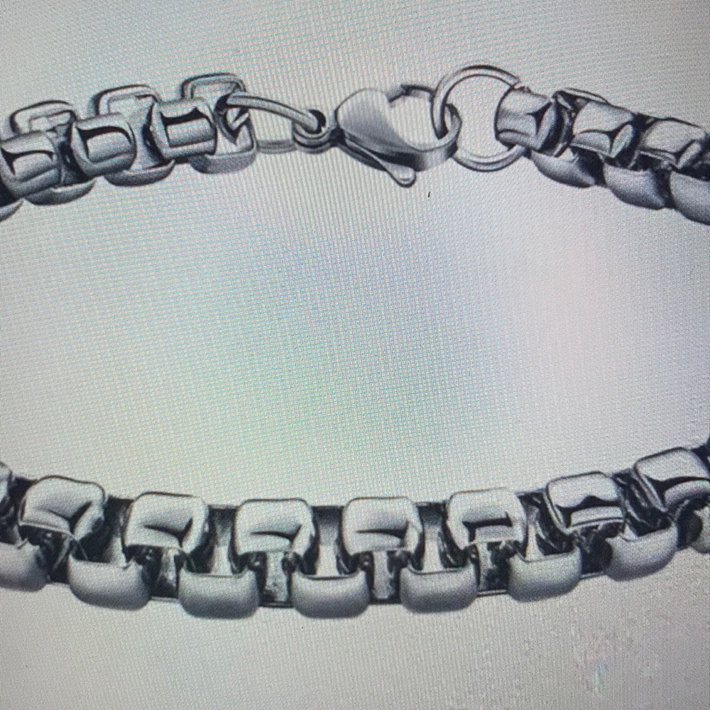 Square Rolo Stainless Steel Chain Bracelet👵🏻